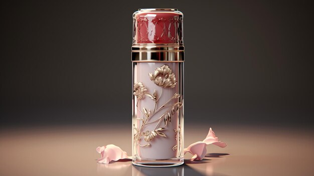 mockup of perfume bottle in a minimalist scene