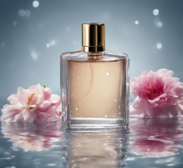 Photo mockup perfume bottle