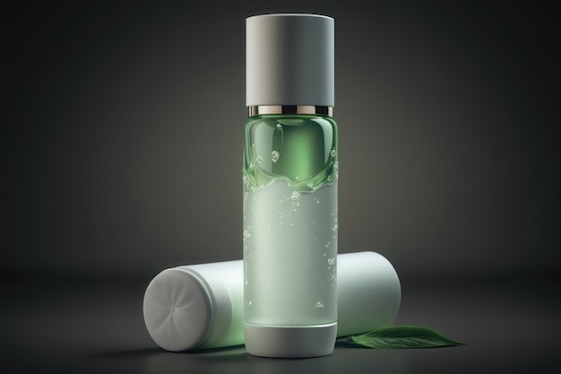 Mockup of perfume skin care bottle cosmetic tube AI generation