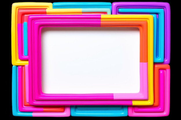 Mockup photo frames, Empty abstract shape framing for your design. template for picture, painting, poster, lettering or photo gallery, Generative AI illustration