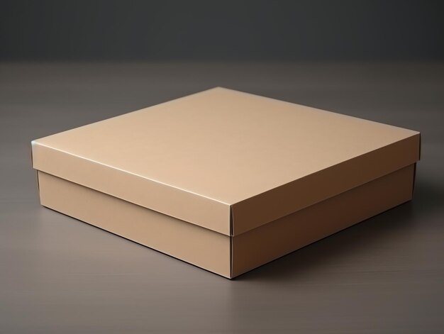 mockup of a plain box lid