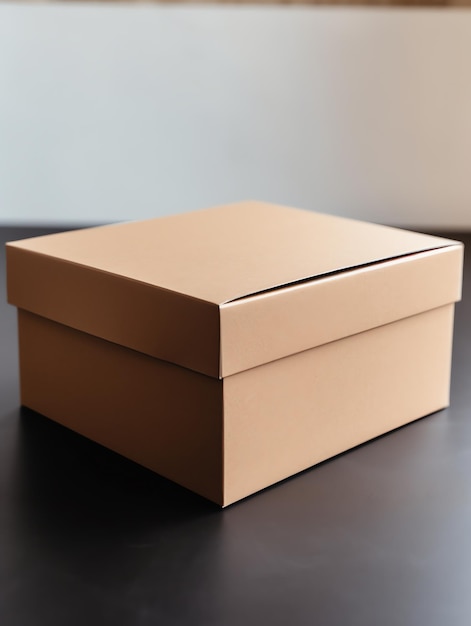 mockup of a plain box lid