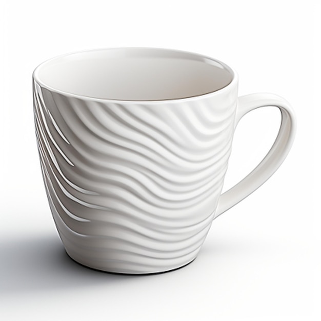 Mockup of a plain white coffee cup