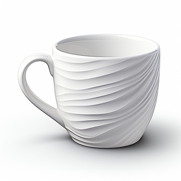 Mockup of a plain white coffee cup