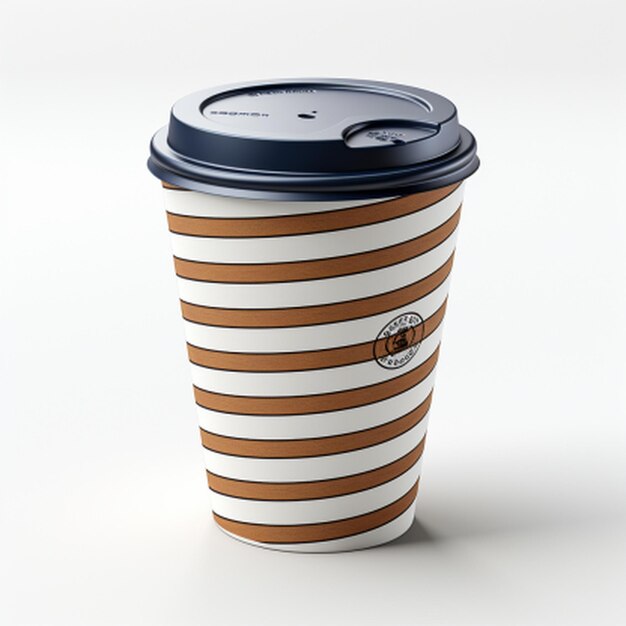 Mockup of a plain white coffee cup