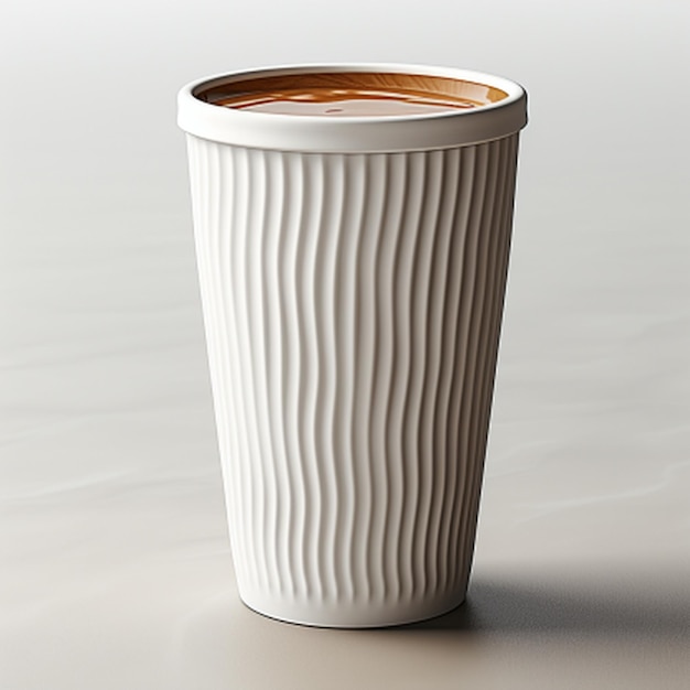 Mockup of a plain white coffee cup