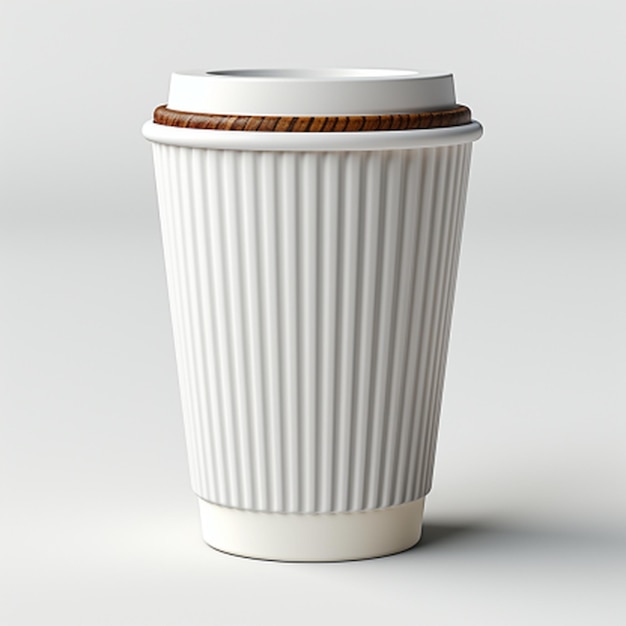 Mockup of a plain white coffee cup