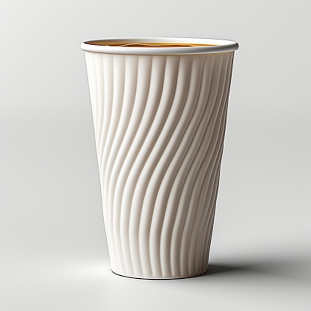 평평 한 색 커피 컵 의 모형