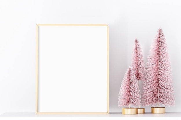 Photo mockup poster christmas