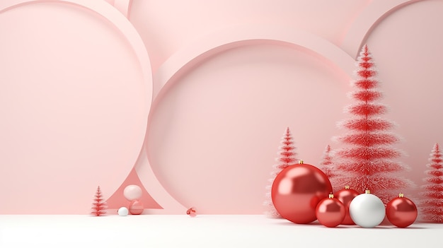 Photo mockup poster design christmas decoration