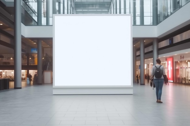 Mockup reclamebord in het winkelcentrum