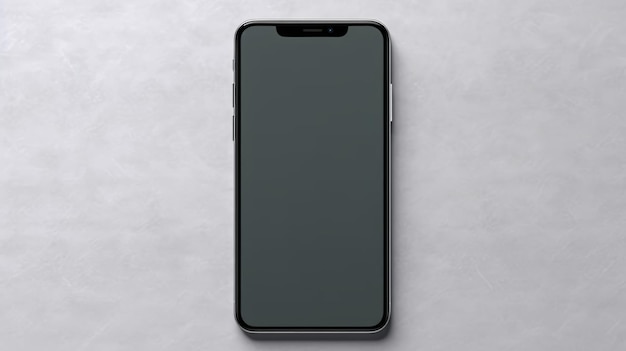 Mockup smartphone with a blank screen and sleek edges AI generated