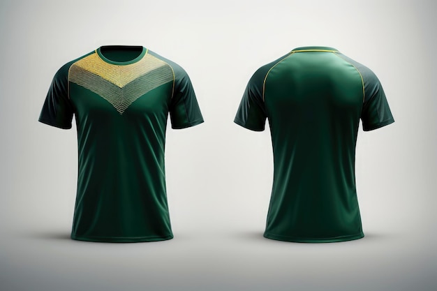 写真 モックアップスポーツサッカーチームのユニフォーム 多色のシャツ 生成aiイラスト