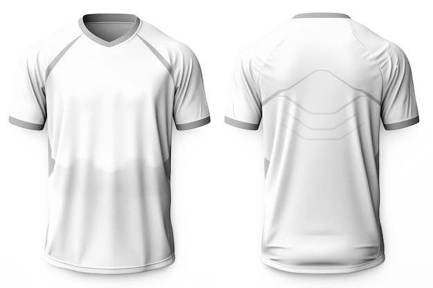 Photo mockup sports football team uniforms white shirt generative ai illustration