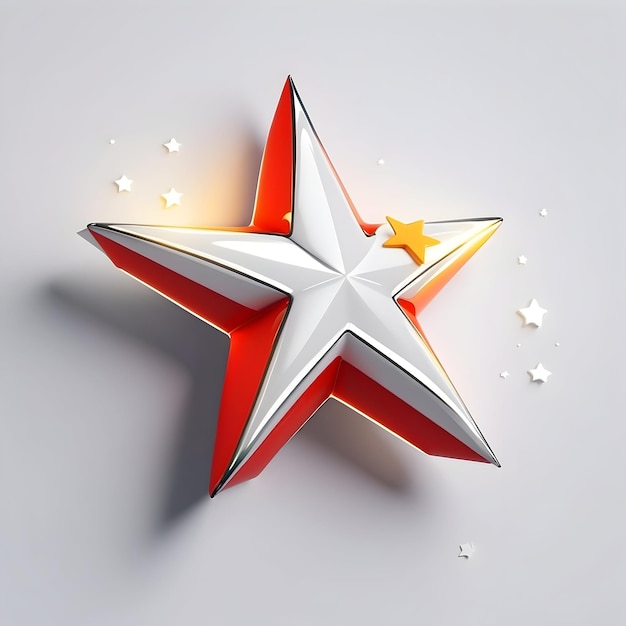 Foto mockup star illustration 3d gold star concept award or achievement graphic shining star artwork