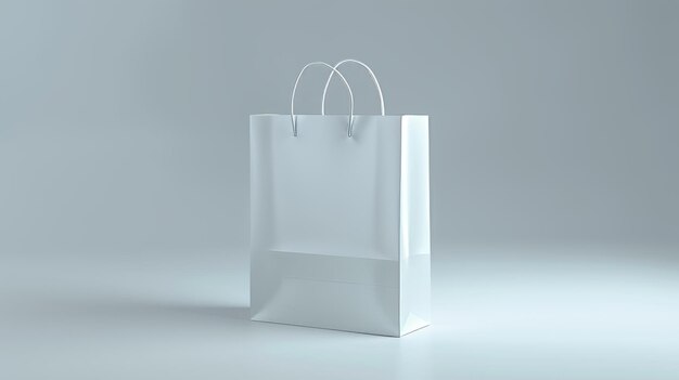 Мокет шаблона сумки для покупок в белом цвете для целей дизайна 3D шаблона рендеринга