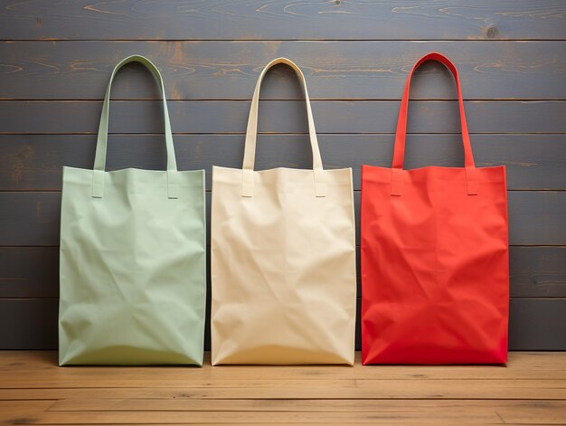 Foto mockup di sacchetti tote