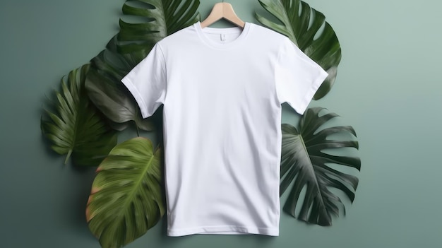 Mockup of tshirt on colorful background