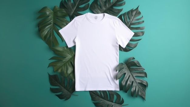 Mockup of tshirt on colorful background