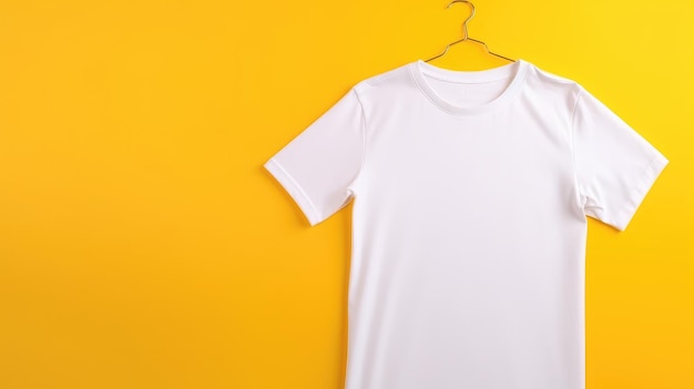 Photo mockup of tshirt on colorful background