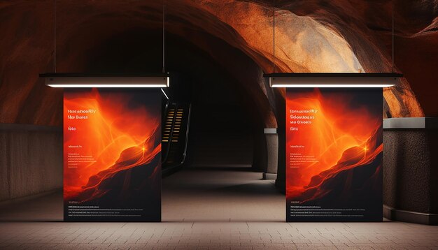 mockup in underground metro Stockholm