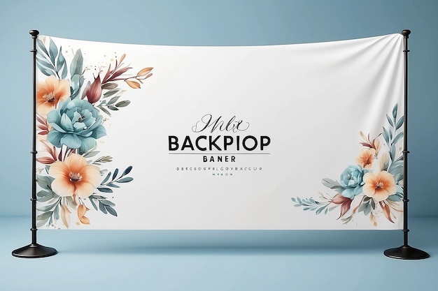 Foto mockup van de achtergrondbanner