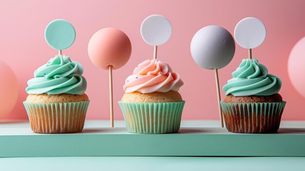 Foto mockup van de cupcake.