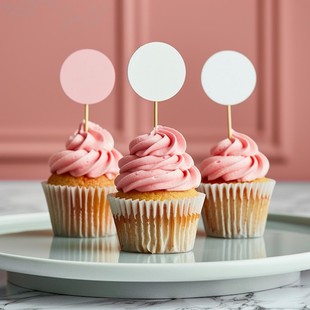 Foto mockup van de cupcake.