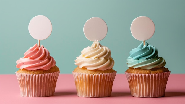 Foto mockup van de cupcake.