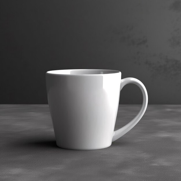 Mockup van een kopje koffie zwart-witte achtergrond