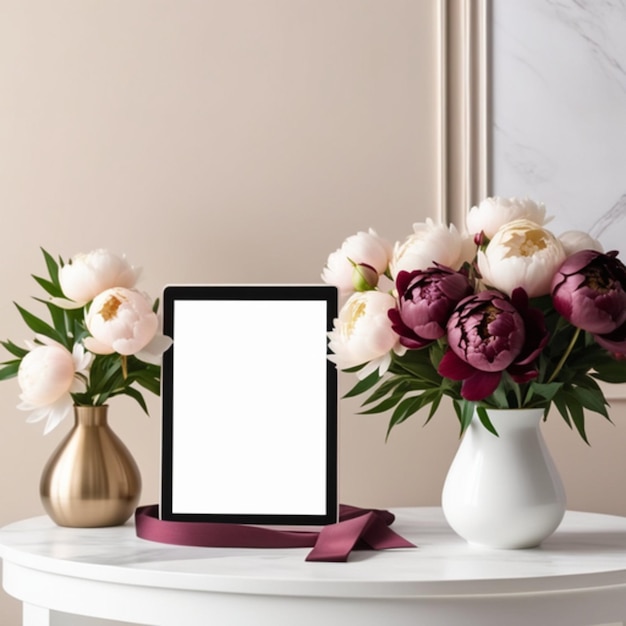 Mockup van een leeg scherm van een moderne tablet of e-reader