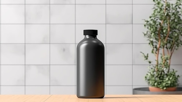 Mockup van een lege witte cosmetische fles