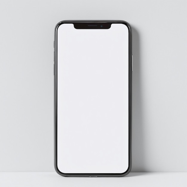 Mockup van een mobiele telefoon op een geïsoleerde achtergrond