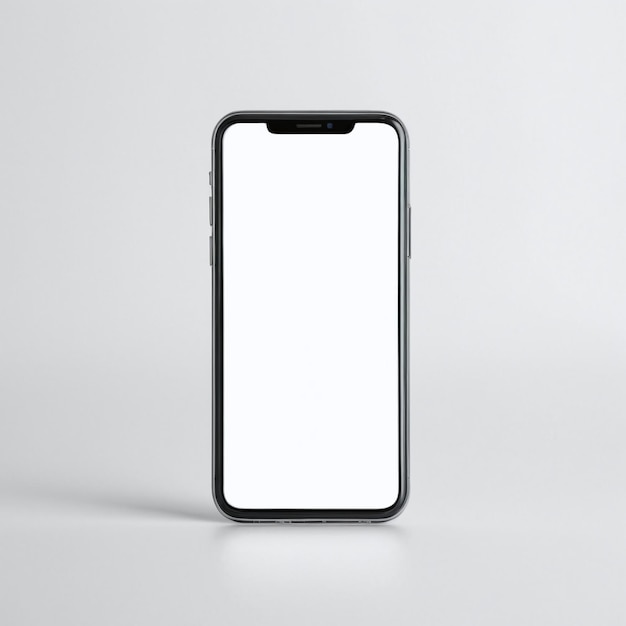Mockup van een mobiele telefoon op een geïsoleerde achtergrond