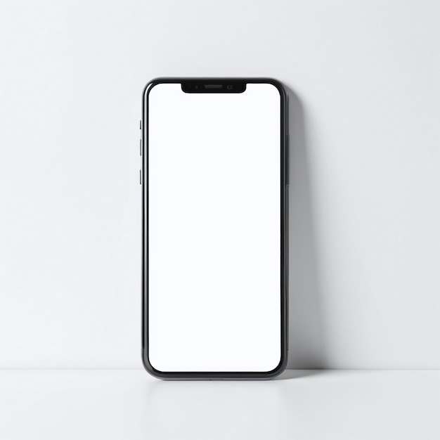 Mockup van een mobiele telefoon op een geïsoleerde achtergrond