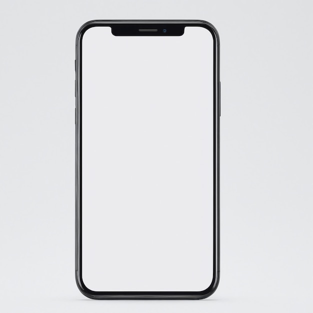 Mockup van een mobiele telefoon op een geïsoleerde achtergrond