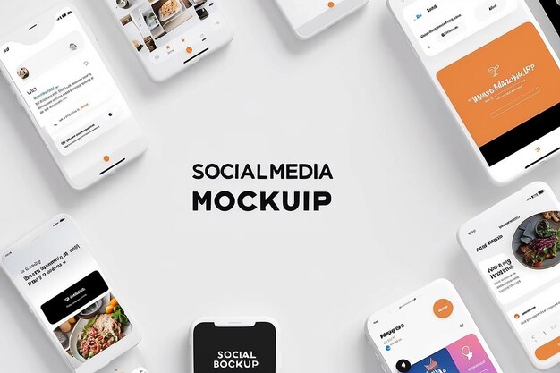 Mockup van een post op sociale media