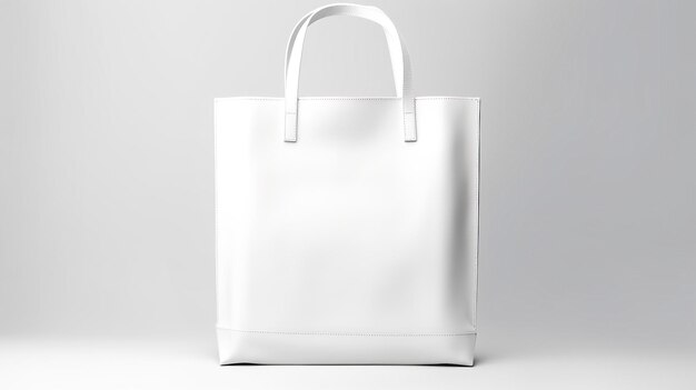 Mockup van een staande leren tas