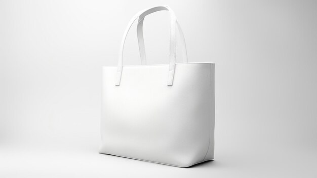 Mockup van een staande leren tas