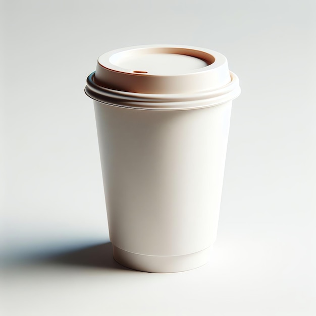 Foto mockup van een witte papieren kopje voor koffie