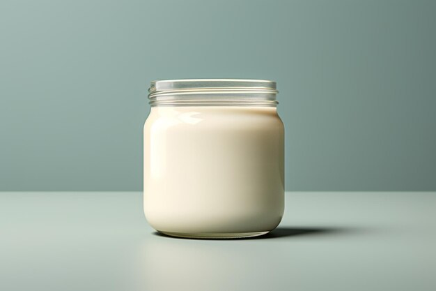 Mockup van elegante pot crème op de minimalistische studioachtergrond