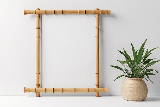 Foto mockup van het bamboo scroll frame