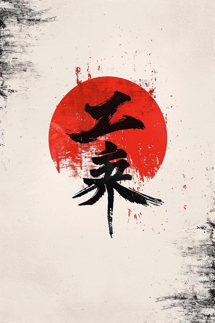 Foto mockup van het japanse logo
