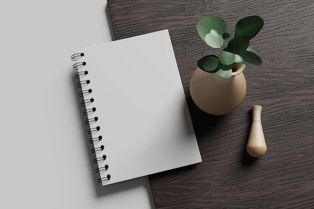 Mockup van het notitieboek