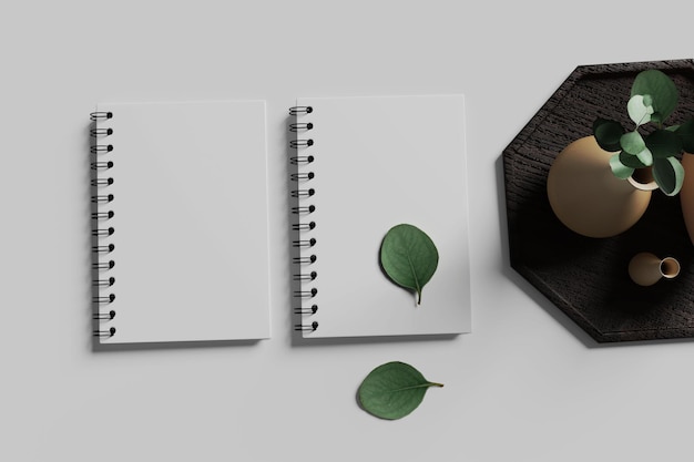 Mockup van het notitieboek