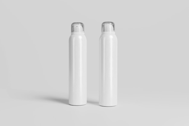 Mockup van witte sprayflessen