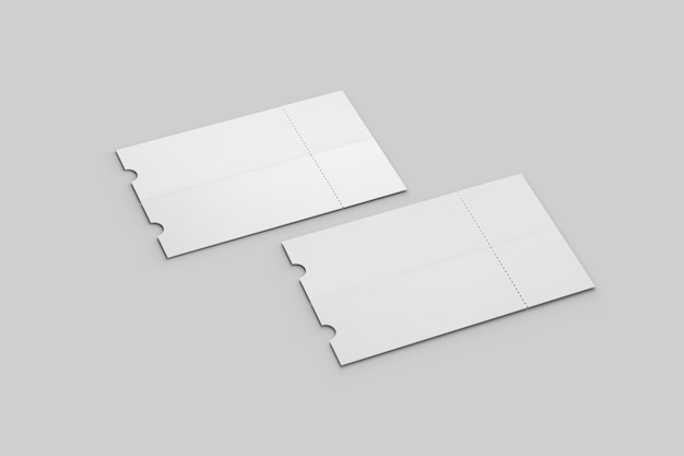 Mockup voor blanco papieren kaartjes