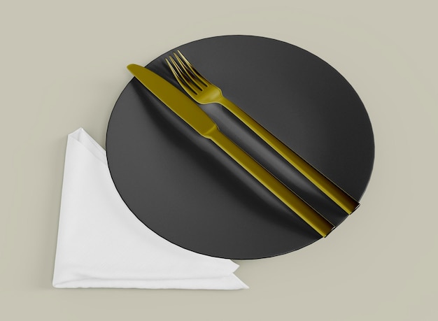 Mockup voor elegante couverts