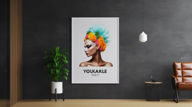 mockup voor muurkunst 4k 8k ultrarealistisch prachtige hoge kwaliteit