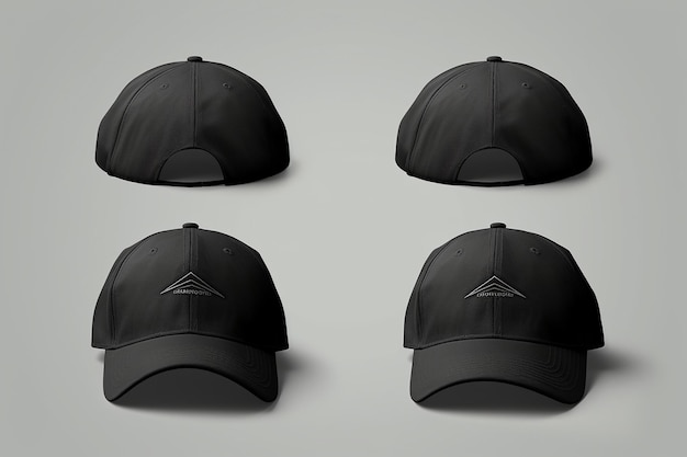 Mockup voor zwarte baseballpetten